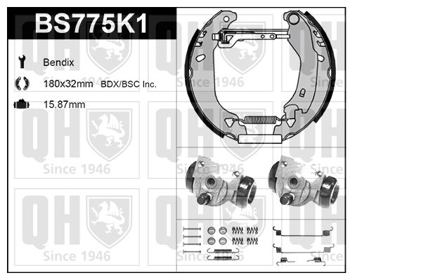 QUINTON HAZELL Комплект тормозных колодок BS775K1